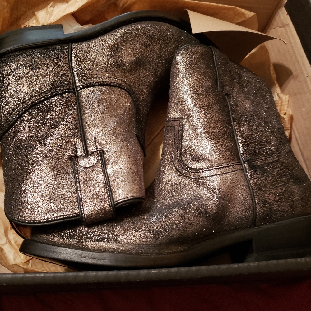 Frye Booties Gold